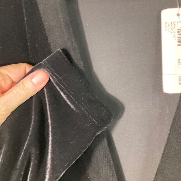 Womens Chicos Velvet Martha Jacket Button Close Black M NWT Polyester Spandex - Picture 4 of 10